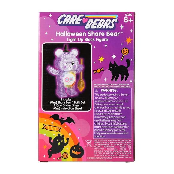 🔥Care Bears Halloween Share Bear Light Up Block Figure BNWT🔥 - Picture 4 of 4